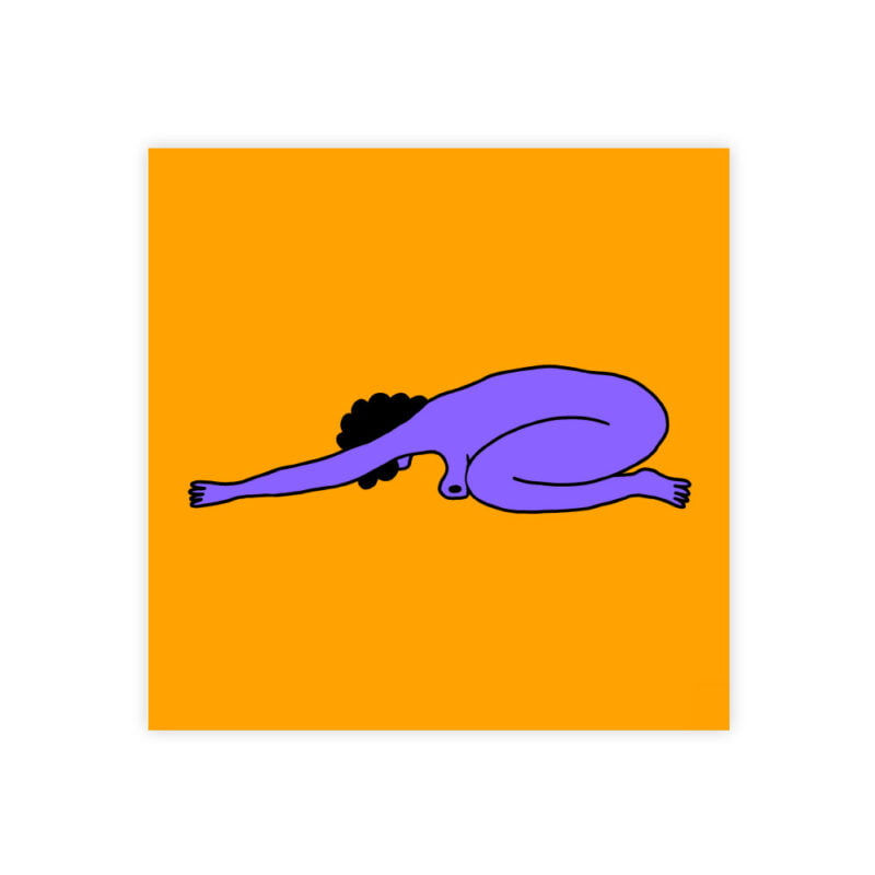 Yoga Babe postcard -  Orange