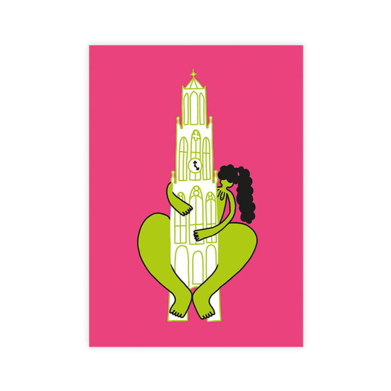 Utrecht Babe postcard - Pink