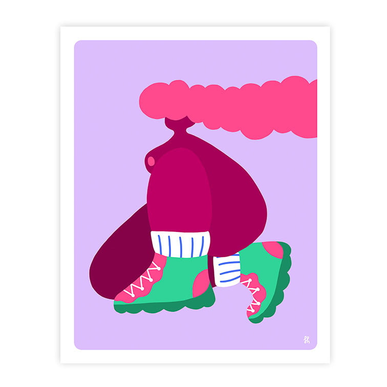 Walking down the street... giclée print