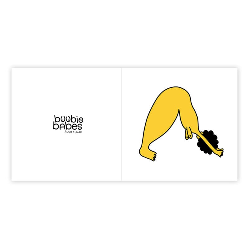 Yoga Babe Downward Dog folded card