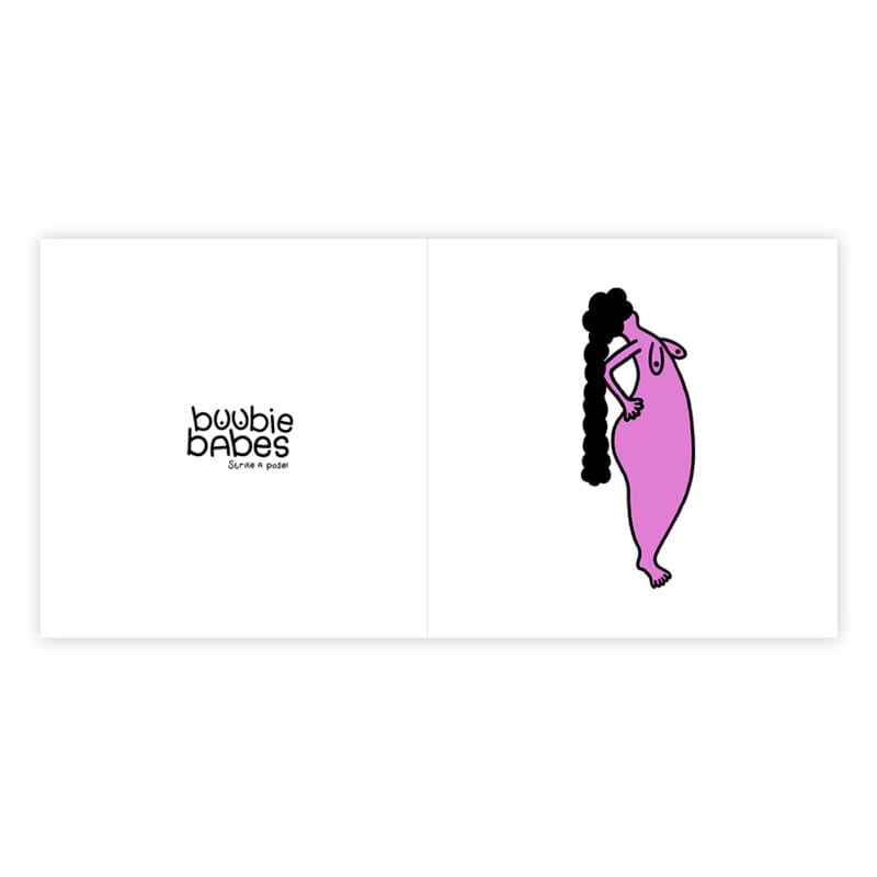 Yoga Babe Stretching folded card