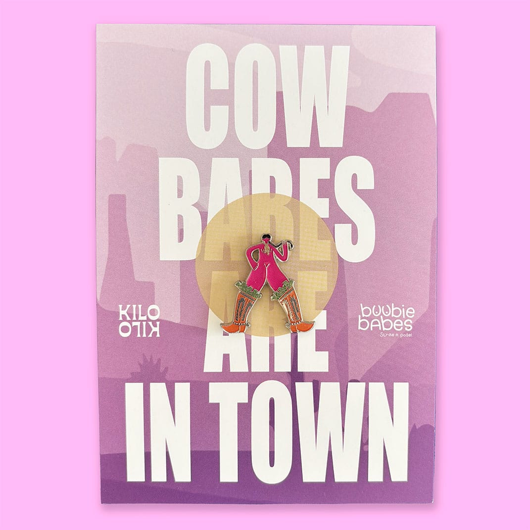 Kilo Kilo x Boobie Babes - Cow Babe Boots pin