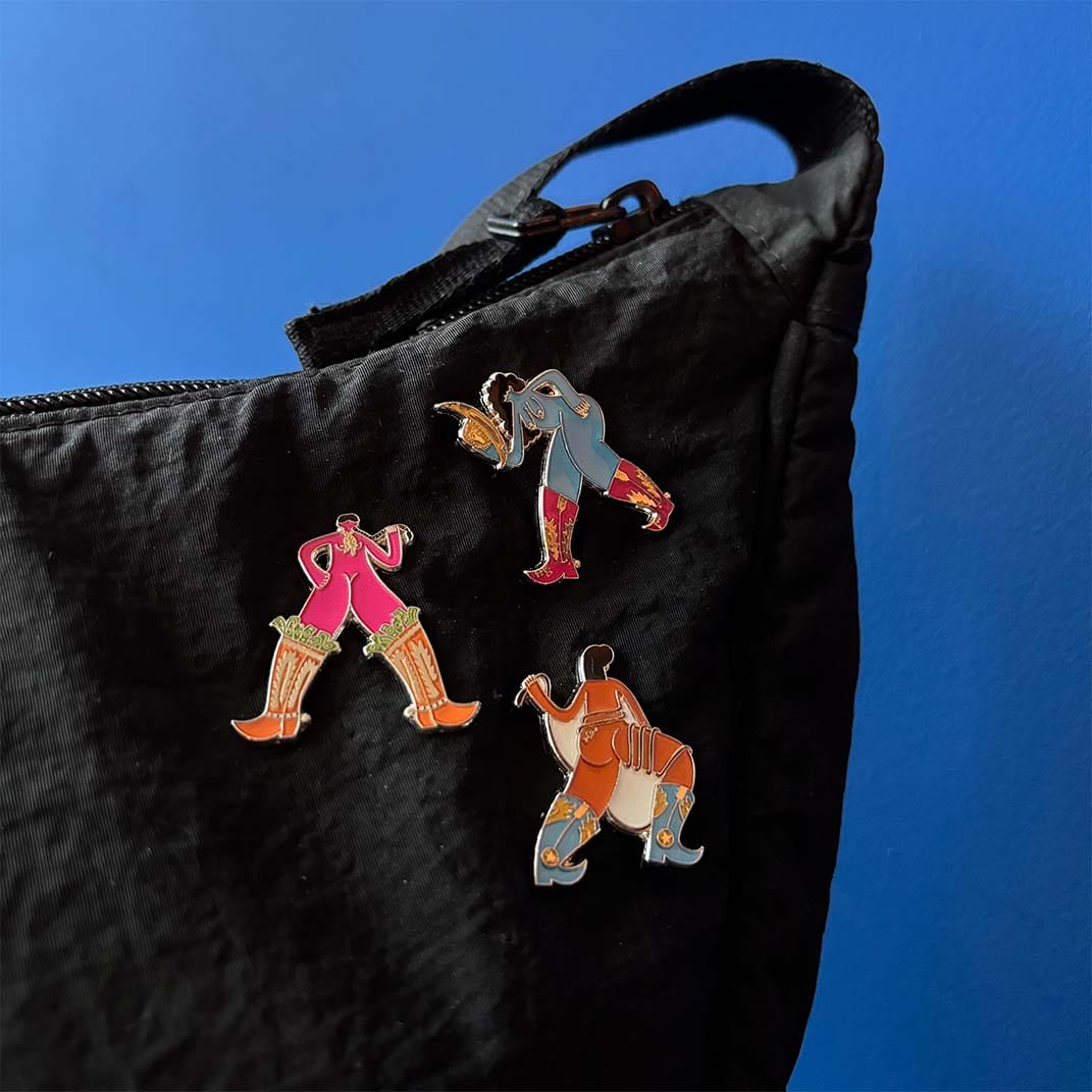 Kilo Kilo x Boobie Babes - Cow Babe Boots pin - Image 2