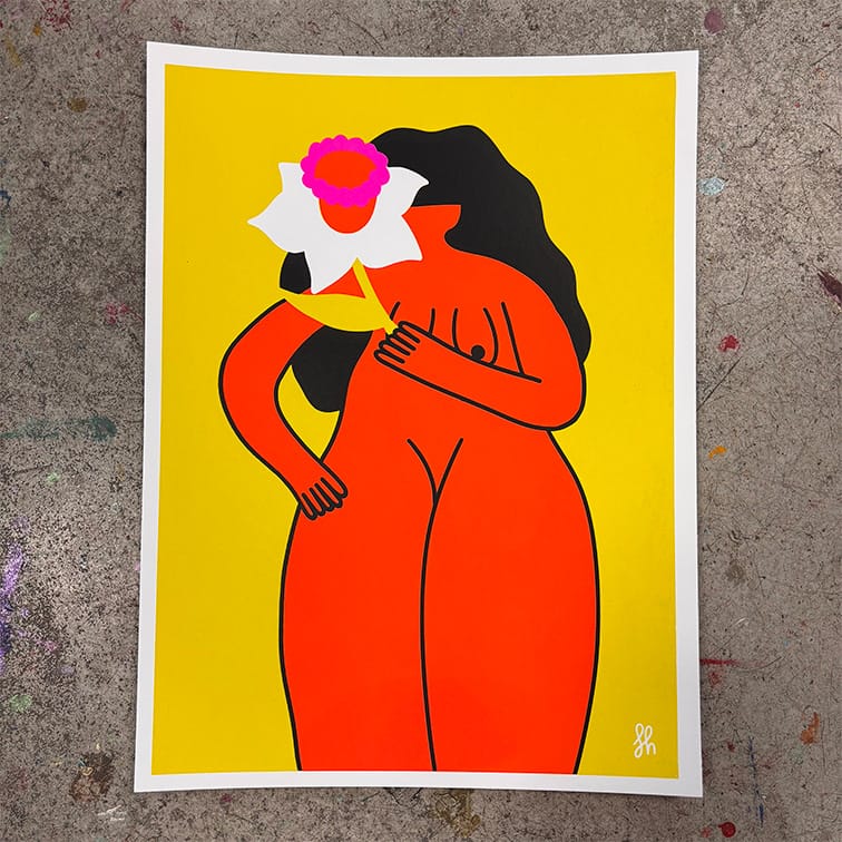 Wild Flower Babe screenprint
